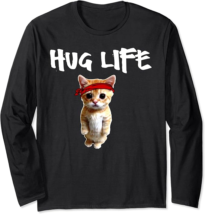 Cute Kitten Sweater Funny Hug Life cat sweatshirt shirt